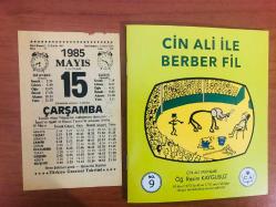 15 Mayıs 1985 hediyelik orijinal Türkiye gazetesi takvim yaprağı (Cin Ali kitabı hediyeli:)