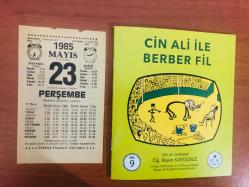 23 Mayıs 1985 hediyelik orijinal Türkiye gazetesi takvim yaprağı (Cin Ali kitabı hediyeli:)