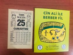 25 Mayıs 1985 hediyelik orijinal Türkiye gazetesi takvim yaprağı (Cin Ali kitabı hediyeli:)