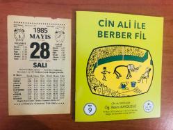 28 Mayıs 1985 hediyelik orijinal Türkiye gazetesi takvim yaprağı (Cin Ali kitabı hediyeli:)