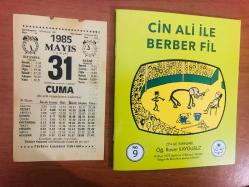 Efemera - 31 Mayıs 1985 hediyelik orijinal Türkiye gazetesi takvim yaprağı (Cin Ali kitabı hediyeli:) - kitantik - kitaLog