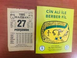27 Haziran 1985 hediyelik orijinal Türkiye gazetesi takvim yaprağı (Cin Ali kitabı hediyeli:)