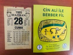 28 Haziran 1985 hediyelik orijinal Türkiye gazetesi takvim yaprağı (Cin Ali kitabı hediyeli:)