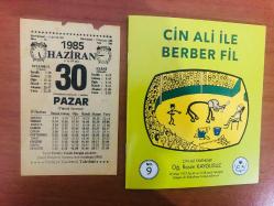 30 Haziran 1985 hediyelik orijinal Türkiye gazetesi takvim yaprağı (Cin Ali kitabı hediyeli:)