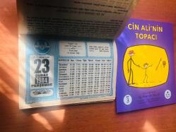 23 Şubat 1984 hediyelik orijinal Diyanet takvim yaprağı (Cin Ali kitabı hediyeli:)