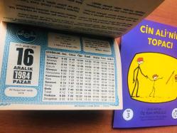 16 Aralık 1984 hediyelik orijinal Diyanet takvim yaprağı (Cin Ali kitabı hediyeli:)
