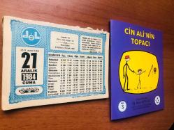 21 Aralık 1984 hediyelik orijinal Diyanet takvim yaprağı (Cin Ali kitabı hediyeli:)