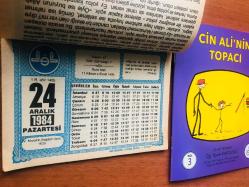 24 Aralık 1984 hediyelik orijinal Diyanet takvim yaprağı (Cin Ali kitabı hediyeli:)