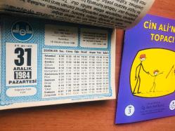 31 Aralık 1984 hediyelik orijinal Diyanet takvim yaprağı (Cin Ali kitabı hediyeli:)