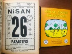 26 Nisan 1982 hediyelik orijinal Saatli Maarif takvim yaprağı (Cin Ali kitabı hediyeli:)