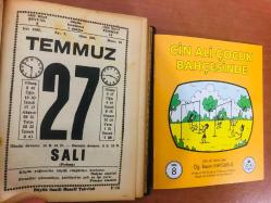 27 Temmuz 1982 hediyelik orijinal Saatli Maarif takvim yaprağı (Cin Ali kitabı hediyeli:)