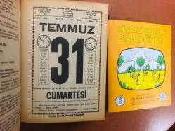 31 Temmuz 1982 hediyelik orijinal Saatli Maarif takvim yaprağı (Cin Ali kitabı hediyeli:)