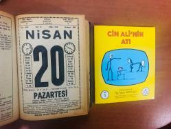 20 Nisan 1981 hediyelik orijinal Saatli Maarif takvim yaprağı (Cin Ali kitabı hediyeli:)