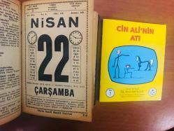 22 Nisan 1981 hediyelik orijinal Saatli Maarif takvim yaprağı (Cin Ali kitabı hediyeli:)