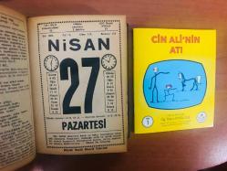 27 Nisan 1981 hediyelik orijinal Saatli Maarif takvim yaprağı (Cin Ali kitabı hediyeli:)