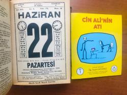 22 Haziran 1981 hediyelik orijinal Saatli Maarif takvim yaprağı (Cin Ali kitabı hediyeli:)