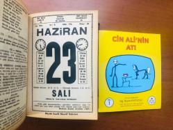 23 Haziran 1981 hediyelik orijinal Saatli Maarif takvim yaprağı (Cin Ali kitabı hediyeli:)