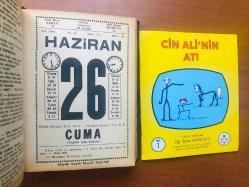26 Haziran 1981 hediyelik orijinal Saatli Maarif takvim yaprağı (Cin Ali kitabı hediyeli:)