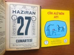 27 Haziran 1981 hediyelik orijinal Saatli Maarif takvim yaprağı (Cin Ali kitabı hediyeli:)