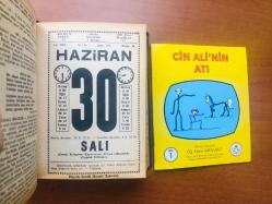 30 Haziran 1981 hediyelik orijinal Saatli Maarif takvim yaprağı (Cin Ali kitabı hediyeli:)