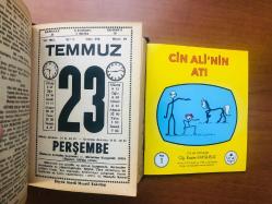 23 Temmuz 1981 hediyelik orijinal Saatli Maarif takvim yaprağı (Cin Ali kitabı hediyeli:)