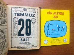 28 Temmuz 1981 hediyelik orijinal Saatli Maarif takvim yaprağı (Cin Ali kitabı hediyeli:)