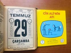 29 Temmuz 1981 hediyelik orijinal Saatli Maarif takvim yaprağı (Cin Ali kitabı hediyeli:)