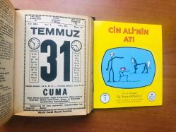 31 Temmuz 1981 hediyelik orijinal Saatli Maarif takvim yaprağı (Cin Ali kitabı hediyeli:)