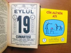 19 Eylül 1981 hediyelik orijinal Saatli Maarif takvim yaprağı (Cin Ali kitabı hediyeli:)