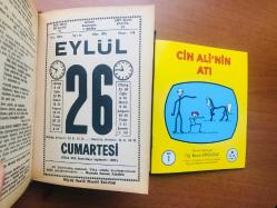 26 Eylül 1981 hediyelik orijinal Saatli Maarif takvim yaprağı (Cin Ali kitabı hediyeli:)