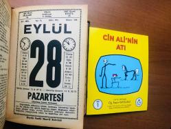 28 Eylül 1981 hediyelik orijinal Saatli Maarif takvim yaprağı (Cin Ali kitabı hediyeli:)