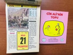 21 Nisan 1980 hediyelik orijinal Hürriyet takvim yaprağı (Cin Ali kitabı hediyeli:)
