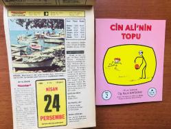24 Nisan 1980 hediyelik orijinal Hürriyet takvim yaprağı (Cin Ali kitabı hediyeli:)