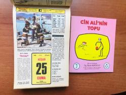25 Nisan 1980 hediyelik orijinal Hürriyet takvim yaprağı (Cin Ali kitabı hediyeli:)