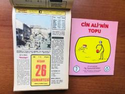 26 Nisan 1980 hediyelik orijinal Hürriyet takvim yaprağı (Cin Ali kitabı hediyeli:)