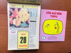 28 Nisan 1980 hediyelik orijinal Hürriyet takvim yaprağı (Cin Ali kitabı hediyeli:)