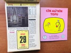 29 Nisan 1980 hediyelik orijinal Hürriyet takvim yaprağı (Cin Ali kitabı hediyeli:)