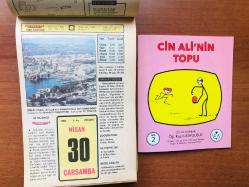 30 Nisan 1980 hediyelik orijinal Hürriyet takvim yaprağı (Cin Ali kitabı hediyeli:)