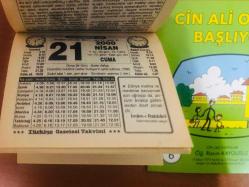 21 Nisan 2000 hediyelik orijinal Türkiye gazetesi takvim yaprağı (Cin Ali kitabı hediyeli:)