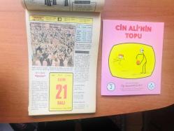 21 Ekim 1980 hediyelik orijinal Hürriyet takvim yaprağı (Cin Ali kitabı hediyeli:)