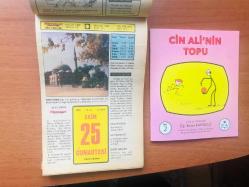 25 Ekim 1980 hediyelik orijinal Hürriyet takvim yaprağı (Cin Ali kitabı hediyeli:)