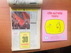 30 Ekim 1980 hediyelik orijinal Hürriyet takvim yaprağı (Cin Ali kitabı hediyeli:)