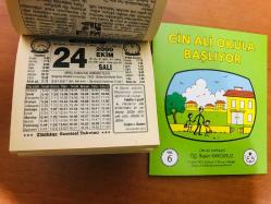 24 Ekim 2000 hediyelik orijinal Türkiye gazetesi takvim yaprağı (Cin Ali kitabı hediyeli:)