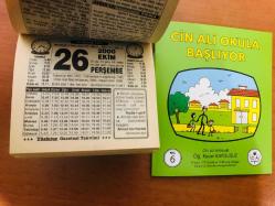 26 Ekim 2000 hediyelik orijinal Türkiye gazetesi takvim yaprağı (Cin Ali kitabı hediyeli:)
