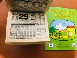 29 Ekim 2000 hediyelik orijinal Türkiye gazetesi takvim yaprağı (Cin Ali kitabı hediyeli:)
