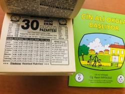 30 Ekim 2000 hediyelik orijinal Türkiye gazetesi takvim yaprağı (Cin Ali kitabı hediyeli:)
