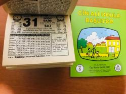31 Ekim 2000 hediyelik orijinal Türkiye gazetesi takvim yaprağı (Cin Ali kitabı hediyeli:)