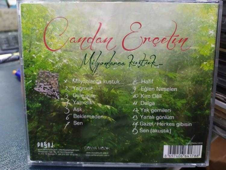 CANDAN ERÇETİN MİLYONLARCA KUŞTUK CD Efemera kitantik  