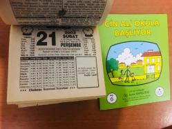 21 Şubat 2002 hediyelik orijinal Türkiye gazetesi takvim yaprağı (Cin Ali kitabı hediyeli:)