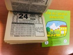 24 Şubat 2002 hediyelik orijinal Türkiye gazetesi takvim yaprağı (Cin Ali kitabı hediyeli:)